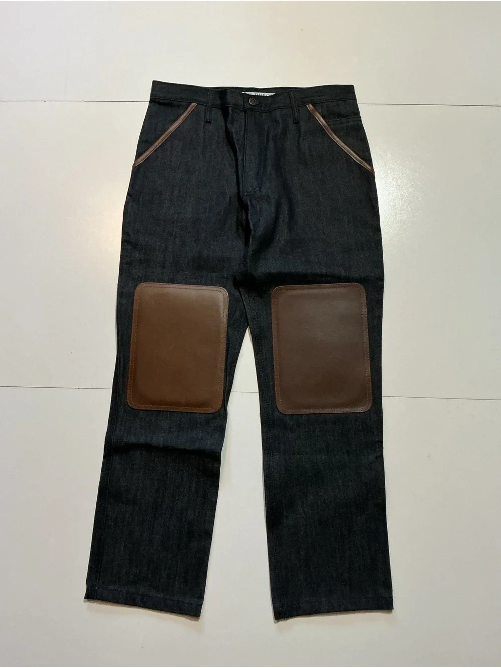 Jaque Dubois Made In USA Double Knee Suede Heavy Duty Carpenter Denim Jeans